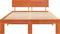 vidaXL - Ligbed - met - Hoofdeinde - Gewaxte - Bruin - 135x190 - cm - Massief - Grenenhout