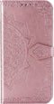 Hoesje Geschikt voor Samsung Galaxy S20 Hoesje Met Pasjeshouder - Mandala Bookcase - Lichtroze