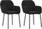 vidaXL - Eetkamerstoelen - 2 - st - fluweel - zwart