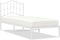 vidaXL - Bedframe - met - hoofdbord - metaal - wit - 90x190 - cm