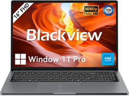 Blackview AceBook 12 - Laptop - Intel Core i5-12450H - 16 inch FHD - 16GB DDR4 - 512GB SSD /2 TB - WiFi 6 - Windows 11 Pro - Grijs