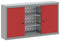 vidaXL - Gereedschapskast - Wandgemonteerd - met - Pegboard - Rood - 100x20x55 - cm - Staal