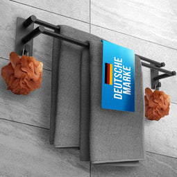 LOBUX® - Handdoekstang - Montage zonder boren - 80cm zwart
