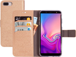 Mobiparts Galaxy J6 (2018) - Wallet Case - Saffiano motief - Bruin