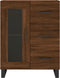 vidaXL - Dressoir - 69,5x34x90 - cm - bewerkt - hout - bruin - eikenkleur