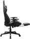 vidaXL - Gamestoel - met - voetensteun - kunstleer - zwart - en - grijs