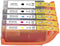 Renkforce RF-5655916 - Inktcartridge - Vervangt Canon PGI-570PGBK XL CLI-571BK XL CLI-571C XL CLI-571M XL CLI-571Y XL - Zwart Cyaan Magenta Geel (5-pack)