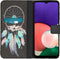 iMoshion Hoesje Geschikt voor Samsung Galaxy A22 (5G) Hoesje Met Pasjeshouder - iMoshion Design Softcase Bookcase - Zwart / Meerkleurig / Dreamcatcher