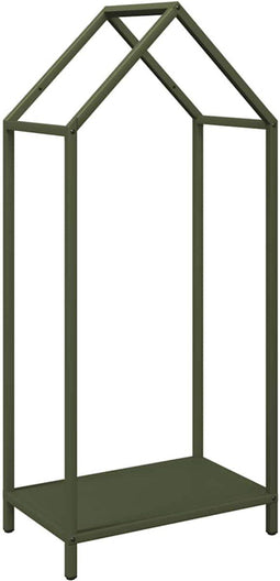 vidaXL - Brandhoutrek - 40x25x90 - cm - koudgewalst - staal - olijfgroen