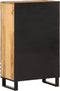 vidaXL - Hoge - kast - 60x34x100 - cm - massief - ruw - mangohout