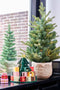 Black Box Trees Flachau - Kunstkerstboom met 40 LED Verlichting - H90 x Ø66 cm - Groen