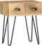vidaXL - Nachtkastje - 40x30x50 - cm - massief - mangohout
