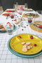 CABANAZ - bord, keramiek, FONDUE PLATE, geel