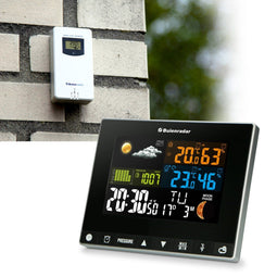 Buienradar BR700 - 3-in-1 Weerstation - Met draadloze Buitensensor - Zwart