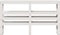 vidaXL - Hoofdbord - met - schappen - 150 - cm - massief - grenenhout - wit
