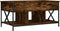 vidaXL - Salontafel - 100x55x50 - cm - bewerkt - hout - en - metaal - gerookt - eiken