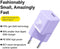 Baseus GaN5 - USB-C Snellader 20W - Fast Charging - Paars