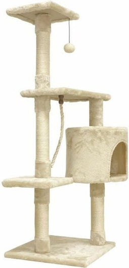 Krabpaal voor Katten Paloma 40 x 40 x 114 cm Beige