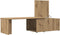 vidaXL - Salontafel - 150x50x35 - cm - bewerkt - hout - artisanaal - eikenkleur