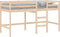 vidaXL - Kinderhoogslaper - met - ladder - 80x200 - cm - massief - grenenhout