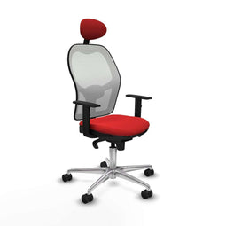Jorquera Piqueras y Crespo 1D086N1 - Bureaustoel met hoofdsteun - Verstelbare hoogte - Rood
