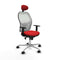Jorquera Piqueras y Crespo 1D086N1 - Bureaustoel met hoofdsteun - Verstelbare hoogte - Rood