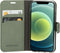 Mobiparts iPhone 12 Mini - Classic Wallet Case - Ruimte voor pasjes - Groen