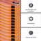 Perel assortimentsdoos - 10 compartimenten - stapelbaar - 251 x 200 x 44 mm - geel/zwart