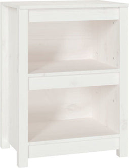 vidaXL - Boekenkast - 50x35x68 - cm - massief - grenenhout - wit