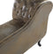 NIMES - Chaise longue - Donkerbruin - Linkerzijde - Kunstsuède