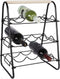 Metalen wijnflessen rek/wijnrek voor 9 flessen 33 x 29 x 46 cm - Wijnfles houder