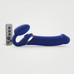 Strap-On-Me - Vibrerende Strapless Strap-on Voorbinddildo Met Luchtdruk Stimulatie - Paars
