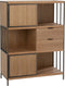 J-Line kast Verschillende Compartimenten - hout/metaal - naturel