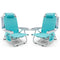 Coast Strandstoel - Inklapbaar - Verstelbare rugleuning - Blauw (2 stuks)