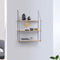 LIFA LIVING Wandrek - Industrieel - 3 planken - Zwart