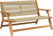 vidaXL - Ligbank - Beige - 76x122x73 - cm - Massief - Acaciahout