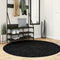 vidaXL - Vloerkleed - OVIEDO - laagpolig - Ø - 160 - cm - zwart
