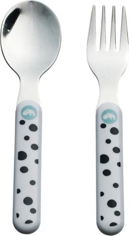 Done by Deer Bestekset Happy Dots Blue