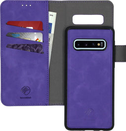 iMoshion Hoesje Geschikt voor Samsung Galaxy S10 Hoesje Met Pasjeshouder - iMoshion Uitneembare 2-in-1 Luxe Bookcase - Paars