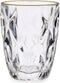 Vivalto - Waterglas - Diamant - Transparant/Goud - 6 Stuks