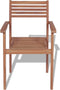 vidaXL - Tuinstoelen - stapelbaar - 4 - st - massief - teakhout