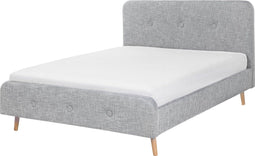 RENNES - Tweepersoonsbed - Lichtgrijs - 160 x 200 cm - Polyester