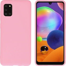 iMoshion Hoesje Geschikt voor Samsung Galaxy A31 Hoesje Siliconen - iMoshion Color Backcover - Roze