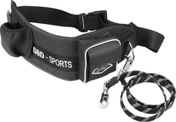 D&D Sports Active Walker - Uitlaatriem - Verstelbare heupriem met reflecterende strips - Zwart (1 stuk)