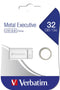 Verbatim Metal Executive - USB-stick 32GB - USB 2.0 - Zilver
