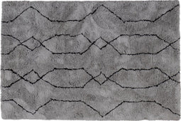 WOOOD Nove Vloerkleed - Grijs/Zwart - 1x200x300