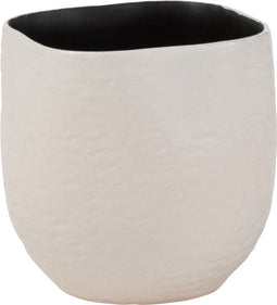 J-Line bloempot Audrey - keramiek - wit - extra small - Ø 16 cm