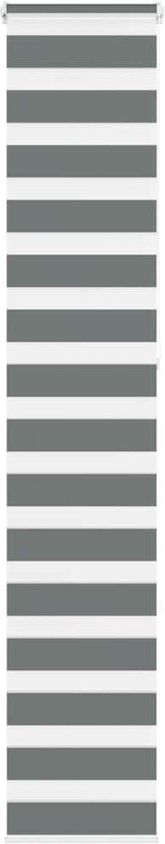 vidaXL - Zebra - rolgordijn - 50x230 - cm - stofbreedte - 45,9cm - donkergrijs