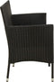 vidaXL - Tuinbank - 3-zits - met - kussen - poly - rattan - zwart