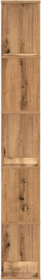 vidaXL - Boekenkast - 5-laags - 45x23,5x162,5 - cm - hout - artisanaal - eikenkleur